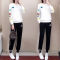 2021春秋季韩版时尚休闲运动套装女卡通短袖t恤长裤减龄两件套轮播图2
