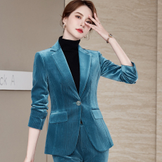 批发金丝绒<b class='q'>套装</b>女2022年秋季新款<b class='q'>欧美</b>高端<b class='q'>大牌</b>女人味女神范西服两件套