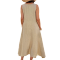 亚马逊2022欧美外贸跨境无袖大码女装棉麻宽松纯色连衣裙轮播图3