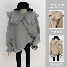 批发～～～ 2025孕妇装秋装时尚减龄舒适宽松米妮面料T长袖中长裙