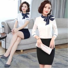 批发空姐职业套装女夏季薄款气质<b class='q'>珠宝</b>酒店前台美容院美容师工作服高端