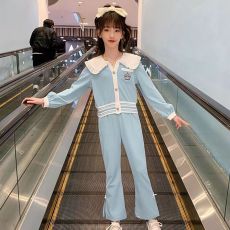 批发原版布料、做工、尺寸、<b class='q'>女</b><b class='q'>童</b>春季套装2026新款韩版中大童两件套