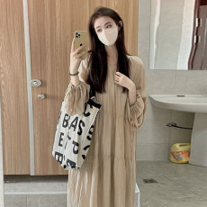 批发图片已处理 孕妇装2025新款秋装韩国文艺气质仙女长裙<b class='q'>连衣裙</b>