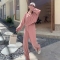 小个子炸街粉色运动套装女秋季2022新款韩版外套百搭阔腿裤两件套轮播图1