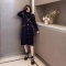 孕妇连衣裙秋冬款2021新款套装春秋衣服冬季网红孕妇装高级感冬款轮播图2