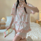 仿棉实拍 夏季新款睡衣女短袖开衫甜美少女睡衣家居服轮播图4