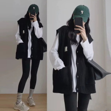 批发<b class='q'>韩国</b>chic秋冬女装高级感气质女神范高端ins风马甲背心外搭大板型