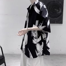 批发短袖衬衫男夏季冰丝薄款半袖外套dk痞帅<b class='q'>中国风</b>古着感衬衣男装上衣