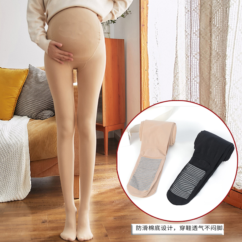 실사 인터넷 유명인 유일한 방취 미끄럼 방지 양말 봄 가을 320d 가벼운 다리 임산부 스타킹 슬림해 보이는 가벼운 다리 베이스 양말