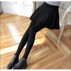 批发<b class='q'>韩国</b>百褶裙假两件<b class='q'>打底裤</b>裙女黑色显瘦春秋高腰加绒外穿一体裤