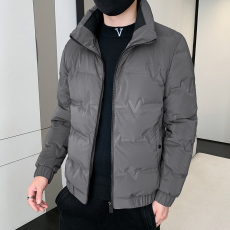 男士白鸭绒压花立领新款时尚青年外套羽绒服潮流百搭防寒保暖