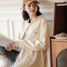 批发实拍　2026年<b class='q'>春</b>季新款百搭学院风休闲减龄简约牛仔衬衣外套