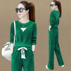 批发休闲运动服套<b class='q'>装</b><b class='q'>女</b>春秋季2026新款时尚卫衣宽松大码长袖长裤两件套