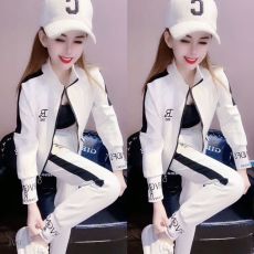 批发网红休闲套装女<b class='q'>春</b>秋季洋气性感小脚裤显瘦大码运动服气质两件套