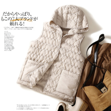 批发实拍轻薄羽绒马甲女连帽马甲大衣休闲保暖<b class='q'>背心</b>外套