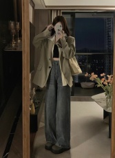 早春盐甜系穿搭炸街轻熟风女装港味高级感御姐冬装西服两件套装裤
