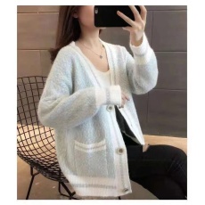 批发雪尼针织开衫女秋装新款宽松外穿慵懒毛衣<b class='q'>孕妇</b><b class='q'>外套女</b>秋冬