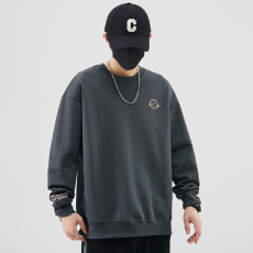 批发实拍2025春季新款<b class='q'>日系</b>潮牌卫衣男圆领<b class='q'>复古</b>套头百搭纯棉卫衣