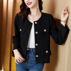批发秋季法式名媛短款黑色小香风外套女春秋2025高级感小个子<b class='q'>西装</b>上衣