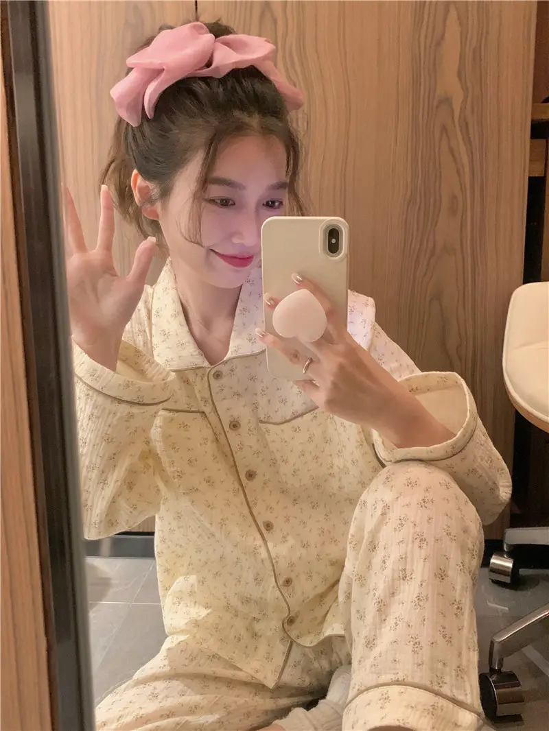 부드러운 커피 테마 홈웨어 세트 상세 이미지 3