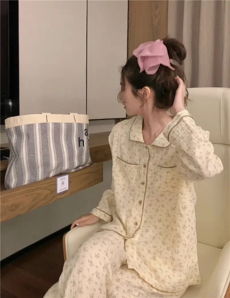 부드러운 커피 테마 홈웨어 세트 상세 이미지 9