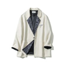批发实拍西装外套男潮牌ins腰果花拼接设计感小<b class='q'>西服</b>宽松韩版<b class='q'>男士</b>春秋