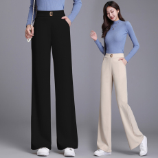 批发阔腿裤女2025秋季新款韩版高腰宽松垂感百搭显瘦拖地直筒裤长裤子