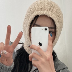 批发韩国ins 针织毛线连体帽 秋冬天护耳巴拉克拉法帽子女