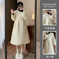 批发实拍  孕妇装冬装新款棉服外套宽松遮肚子棉袄