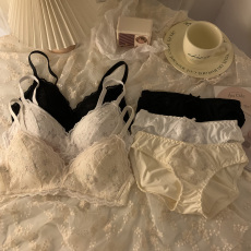 批发实拍实价<b class='q'>日系</b>性感碎花蕾丝聚拢无钢圈<b class='q'>文胸</b><b class='q'>套装</b>少女胸罩收副乳内衣