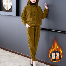 批发2022年秋<b class='q'>冬</b>季新款加绒休闲套装