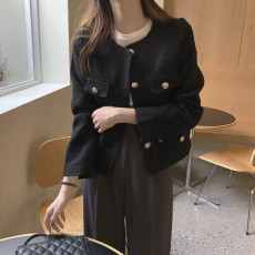 批发已出 <b class='q'>韩国</b>chic 秋季法式名媛小香风外套女春秋高级感上衣
