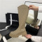 秋冬新品 英伦风粗跟圆头厚底高筒靴  跟高5.5cm轮播图2