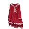 实拍2022大码新款秋冬学院风小众酒红色连衣裙日系甜美少女减龄轮播图5