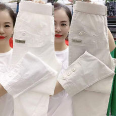 批发高弹裤子女新款大码女装夏季九分裤宽松百搭休闲裤显瘦哈伦裤女
