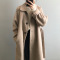 实拍~2022冬季新款毛呢外套女气质宽松中长款赫本风呢大衣女轮播图4