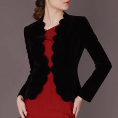 批发丝绒外套女短款秋2025新款旗袍外搭开衫大码<b class='q'>小西装</b>气质复古百搭