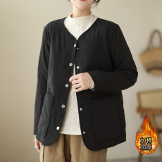 批发实拍 剪标<b class='q'>清仓</b>特价外贸尾货羽绒棉服女轻薄款大码休闲棉衣外套