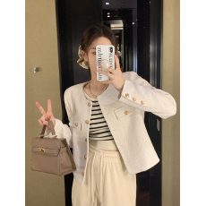 批发小香风加厚<b class='q'>外套</b>女装冬季新款法式短款高级感炸街<b class='q'>气质</b>百搭上衣