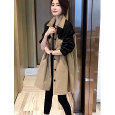 批发小个子中长款风衣外套女高端小众气质<b class='q'>大码</b>宽松大衣2026年春装欧货