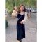 法式复古假两件黑色赫本风丝绒连衣裙女秋冬小个子气质打底长裙子轮播图3