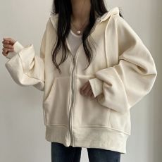 批发已出货 休闲拉链连帽加绒加厚<b class='q'>卫衣</b>外套