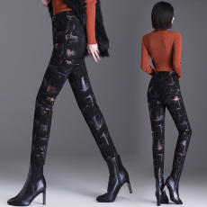 批发实拍花色新款棉裤女冬季高腰加绒保暖裤提臀高弹美体外穿女裤子