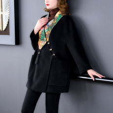 批发双面羊绒大衣2025秋冬新款国潮高端中长款羊毛呢<b class='q'>外套</b>女<b class='q'>妈妈装</b>