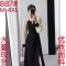2022年秋季新款长裙法式设计高级感小黑裙气质轮播图1