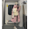 粉色面包羽绒服女冬季宽松加厚保暖中长款过膝白鸭绒连帽外套棉袄轮播图5