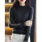 美且温柔！欧根纱木耳边羊毛针织衫女外穿春季网纱拼内搭打底上衣轮播图5