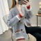 2022秋冬网红爆版牛角扣宽松百搭潮牌大版毛衣女装外套轮播图4