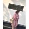 2022年新款双面呢茧型粉色羊绒呢子大衣女短款小个子高端毛呢外套轮播图1