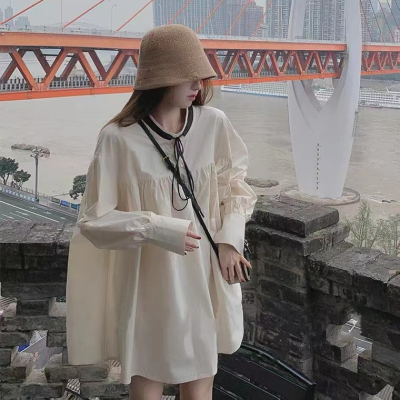 女装2022新款秋季小个子日系可爱衬衫娃娃裙甜美高级感法式连衣裙